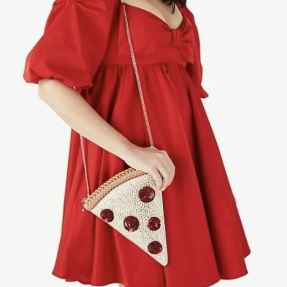 NWT RARE KATE SPADE 3D CRYSTAL PIZZA SLICE CROSSBODY BAG PURSE - Picture 6 of 11